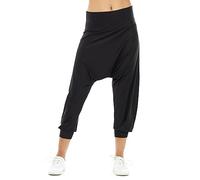 WINSHAPE Pantalon Sarouel Fonctionnel 7/8 Super léger pour Femme Hp301 survêtement, Noir, XXL