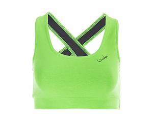 Winshape Soutien-Gorge de Sport wvr4 avec Drop Back Design Ouvert, PC Tout Fit Style Fitness Loisirs Sport XS Vert Pomme