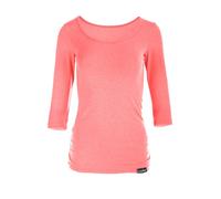 WINSHAPE Fitness Yoga T-Shirt à Manches 3/4 Femme, Corail Fluo, L