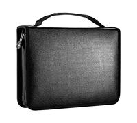 WINSHEA Trousse 120 Fentes PU Cuir Grande Capacité Porte-Crayon Sac de Rangement Crayons de Couleur Organisés avec Un Poignée pour Le Bureau et Les Voyages (Noir)