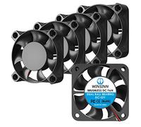 WINSINN Lot de 5 ventilateurs DC 40 mm 12 V 4010 à double roulement à billes sans balais 40 mm x 10 mm 2 broches