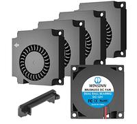 WINSINN Lot de 5 ventilateurs turbine turbo 12 V 40 mm 4010 DC sans balais double roulements à billes de refroidissement avec pièces de guidage d'air pour imprimante 3D Ender 3 - 2 broches 0,08 A 0,96