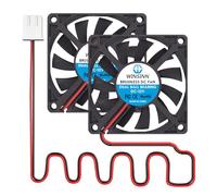 WINSINN Ventilateur CC 70 mm 12 V 7010 à double roulement à billes de refroidissement sans balais 70 x 10 mm 2 broches (lot de 2)