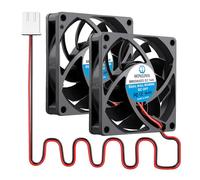 WINSINN Ventilateur CC 70 mm 24 V 7015 à double roulement à billes de refroidissement sans balais 70 x 15 mm 2 broches (lot de 2)