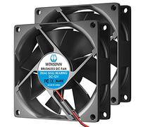 WINSINN Ventilateur CC 80 mm 24 V 8025 à double roulement à billes de refroidissement sans balais 80 mm x 25 mm 2 broches (lot de 2)