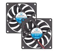 WINSINN Ventilateur DC 80 mm 24 V 8010 Double roulement à billes Refroidissement sans balais 80 x 10 mm 2 broches (lot de 2)