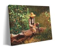 Winslow Homer - Impression sur toile de chef-d'œuvre d'art classique The Whittling Boy (60 x 90 cm)