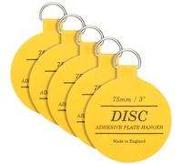 WINSOME Porte-badge mural - Support de plaque invisible solide adhésif sur crochets Images Support d'assiettes murales suspendues - Assiette à suspendre pour vaisselle... (75 mm / 3 '' (lot de 5
