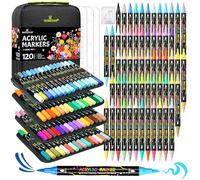 WINSONS Marqueur Acrylique 120 Couleurs, Non Toxique, Vives Pour Art