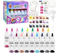 WINSONS Teinture Textile, Peinture Textile Enfant, 18 Couleurs Vives, Bouteilles Préremplies, Teinture Tissus Permanente non Toxique, Teinture Vetement, Ideal Colorant Textile