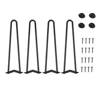 WINSOON 4pcs 40cm DIY Pieds de Table en Métal, Hairpin Legs, Diamètre 9 mm Pieds de Meuble pour Table Basse,Table de Salle à Manger
