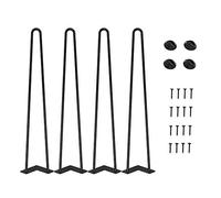 WINSOON 4pcs 71cm DIY Pieds de Table en Métal, Hairpin Legs, Diamètre 12 mm Pieds de Meuble pour Table Basse, Table de Salle à Manger, Cabinet, Wardrobe