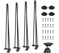 WINSOON 4pcs 86cm DIY Pieds de Table en Métal, Hairpin Legs