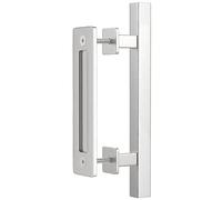 WINSOON Poignée de porte coulissante en acier inoxydable de 30,5 cm, Grande poignée de porte rustique rectangulaire,Convient pour portail, garage, armoire, carré