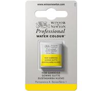 Winsor & Newton Aquarelle Professionnel - Peinture Aquarelle, Haute Luminosité, Résistante à la Lumière, Qualité Archive, Demi Godet, Couleur Nouvelle Gomme-Gutte