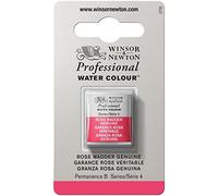 Winsor & Newton Aquarelle Professionnel - Peinture Aquarelle, Haute Luminosité, Résistante à la Lumière, Qualité Archive, Demi Godet, Couleur Garance Rose Véritable ROW