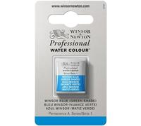 Winsor & Newton Aquarelle Professionnel - Peinture Aquarelle, Haute Luminosité, Résistante à la Lumière, Qualité Archive, Demi Godet, Couleur Bleu Winsor (Nuance Verte)
