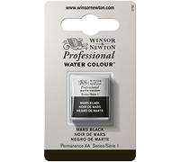 Winsor & Newton Aquarelle Professionnel - Peinture Aquarelle, Haute Luminosité, Résistante à la Lumière, Qualité Archive, Demi Godet, Couleur Noir de Mars