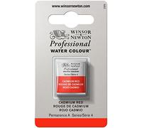 Winsor & Newton Aquarelle Professionnel - Peinture Aquarelle, Haute Luminosité, Résistante à la Lumière, Qualité Archive, Demi Godet, Couleur Rouge de Cadmium ROW