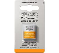 Winsor & Newton Aquarelle Professionnel - Peinture Aquarelle, Haute Luminosité, Résistante à la Lumière, Qualité Archive, Demi Godet, Couleur Jaune de Cadmium Orange ROW