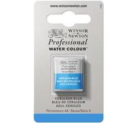 Winsor & Newton Aquarelle Professionnel - Peinture Aquarelle, Haute Luminosité, Résistante à la Lumière, Qualité Archive, Demi Godet, Couleur Bleu Céruléum