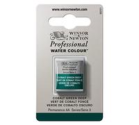 Winsor & Newton Aquarelle Professionnel - Peinture Aquarelle, Haute Luminosité, Résistante à la Lumière, Qualité Archive, Demi Godet, Couleur Vert de Cobalt Foncé ROW