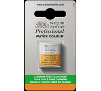 Winsor & Newton Aquarelle Professionnel - Peinture Aquarelle, Haute Luminosité, Résistante à la Lumière, Qualité Archive, Demi Godet, Couleur Jaune foncé sans cadmium