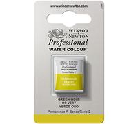 Winsor & Newton – Aquarelle Professionnel – Vert doré n°294 – Extra-fine, Demi-godet, Transparent