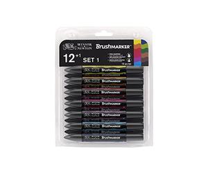 Winsor & Newton BrushMarker 04331 Marqueur à alcool à double-pointe 12 Vibrant