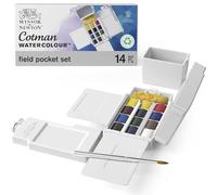 Winsor & Newton Set aquarelle Cotman de poche d'extérieur 12 demi-godets
