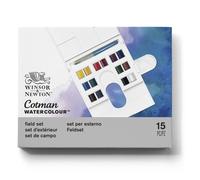 Winsor & Newton Set aquarelle Cotman d'extérieur 14 demi-godets