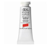 Winsor & Newton Designers Gouache - Peinture Gouache pour le Dessin, L'illustration, le Design - Aquarelle Opaque, Tube de 14ml, Couleur Rouge Winsor