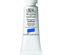 Winsor & Newton Designers Gouache - Peinture Gouache pour le Dessin, L'illustration, le Design - Aquarelle Opaque, Tube de 14ml, Couleur Bleu Phtalocyanine