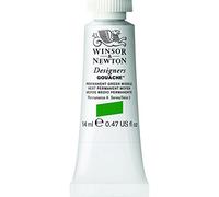 Winsor & Newton Designers Gouache - Peinture Gouache pour le Dessin, L'illustration, le Design - Aquarelle Opaque, Tube de 14ml, Couleur Vert Moyen Permanent