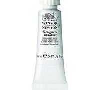 Winsor & Newton Designers Gouache - Peinture Gouache pour le Dessin, L'illustration, le Design - Aquarelle Opaque, Tube de 14ml, Couleur Blanc Permanent