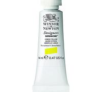 Winsor & Newton Designers Gouache - Peinture Gouache pour le Dessin, L'illustration, le Design - Aquarelle Opaque, Tube de 14ml, Couleur Jaune Citron