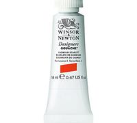 Winsor & Newton Designers Gouache - Peinture Gouache pour le Dessin, L'illustration, le Design - Aquarelle Opaque, Tube de 14ml, Couleur Ecarlate De Cadmium Row
