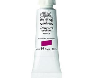 Winsor & Newton Designers Gouache - Peinture Gouache pour le Dessin, L'illustration, le Design - Aquarelle Opaque, Tube de 14ml, Couleur Magenta Row