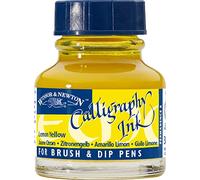 Winsor & Newton Encre de calligraphie Flacon 30 ml 345 Jaune citron Série 1