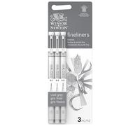 Winsor & Newton - Fineliner gris - Pointe fine - Set de 3 assortis