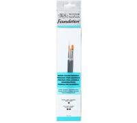 Winsor & Newton – Pinceaux Aquarelle Foundation – Synthétique Doré X3 (3/1/2)