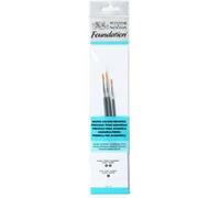 Winsor & Newton Foundation - Lot de pinceaux - 3 parties - rond, plat - taille : 3, 1, 5