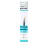 Winsor & Newton – Pinceaux Aquarelle Foundation – Synthétique Doré X3 (3/1/2)