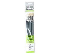 Winsor & Newton Pinceaux peinture à l'huile Foundation Soie naturelle Manches longues x6