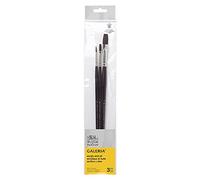 Winsor & Newton Galeria Pinceau Manche Long X3 (Rond 4 / plat 4,12)