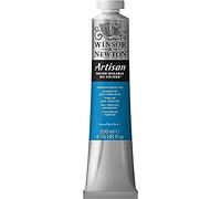 Winsor & Newton Huile Diluable à l’eau Artisan - Couleurs à l'huile Pour les Arts Plastiques - Sans Solvants, Se Diluer à l’eau, Tube de 200ML, Couleur Nuance de Bleu Céruléum