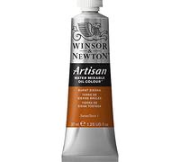 Winsor & Newton Huile Diluable à l’eau Artisan - Couleurs à l'huile Pour les Arts Plastiques - Sans Solvants, Se Diluer à l’eau, Tube de 37ML, Couleur Terre de Sienne Brûlée
