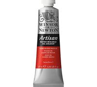 Winsor & Newton Huile Diluable à l’eau Artisan - Couleurs à l'huile Pour les Arts Plastiques - Sans Solvants, Se Diluer à l’eau, Tube de 37ML, Couleur Rouge de Cadmium Moyen