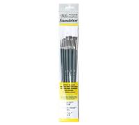 Winsor & Newton – Ensemble de 6 pinceaux acryliques manche long synthétique blanc 5295008