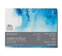 Winsor & Newton Bloc aquarelle 22,9 x 30,5 cm 300 g grain fin 20 feuilles